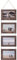 eletecpro Rustikaler Bilderrahmen zum Aufhängen, 10,2 x 15,2 cm, Wand-Bilderrahmen mit Echtglas, klappbarer Bilderrahmen für 4 Fotos für Wanddekoration, Walnuss