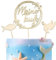 3pcs Cake Topper Taufe Holz, Taufe Torten Topper, Tortendeko Tauf e, Tortendeko Party Dekoration Fisch Kranz Kuchen Deko für Junge, Mädchen,Weihnachten