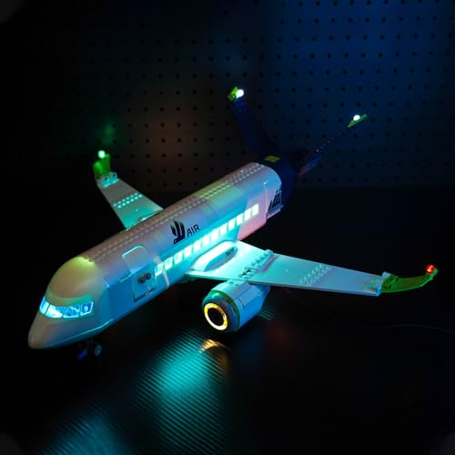 Led Licht Set Kompatibel mit Lego 60367 City Passagierflugzeug Spielzeug (Kein Modell), Dekorationsbeleuchtungsset für Passenger Airplane Kreative Spielzeug