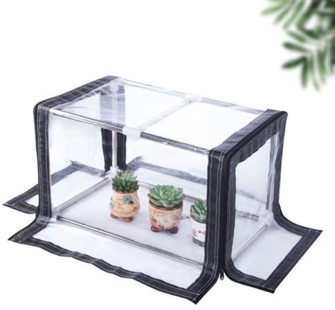 GRRICEPL Giardino Serra, Mini Serra Portatile, Supporto di Fiori Impermeabile della casa della pianta, Struttura in Acciaio Inossidabile, Facile da Montare (Colore : Chiaro, Taglia : 110x60x50cm)