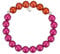 Leslii Reflective Pearls Perlen-Armband Magic 3D-Effekt (Pink-Orange Ø 10mm)