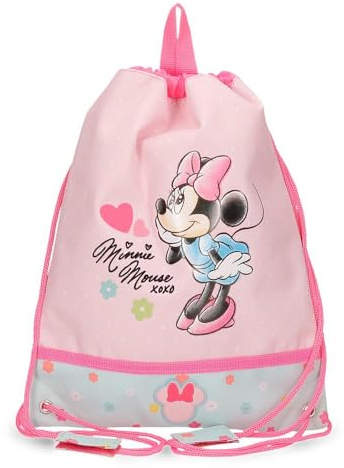 Disney Joumma Bags, Minnie Imagine, Sac à Dos Scolaire, Sac à Dos pour Enfant, fabriqué en Polyester, Bretelles Larges et réglables, poignée supérieure pour accrocher., Rose, Sac à Dos goûter
