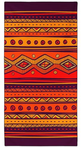 YISUMEI Mikrofaser Strandtuch XXL, Strandhandtuch Leicht Strandtücher Schnelltrocknend, Vintage Ethnisch Boho Ästhetik, 180 x 90 cm