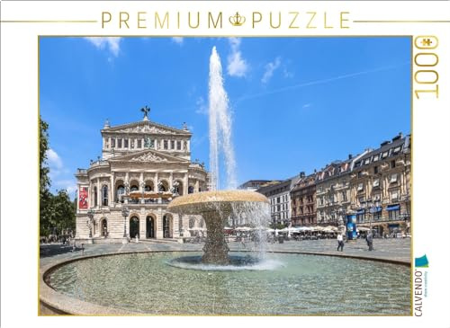 CALVENDO Puzzle Opernplatz mit der Alten Oper und dem Lucae-Brunnen | 1000 Teile Lege-Größe 64 x 48 cm Foto-Puzzle für glückliche Stunden