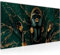 Runa Art Tableau Decoration Murale Femme africaine Moderne Toile non tissée Salon Salle Vert Or Fashion Girl 045412c