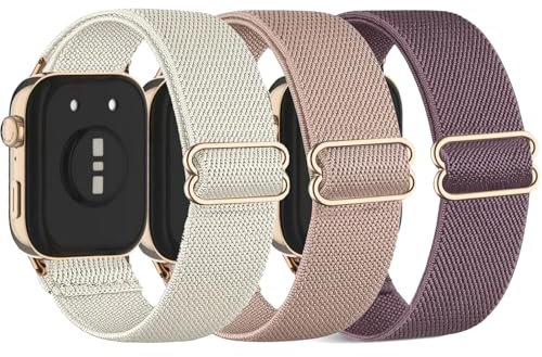 TUCOMO 3 Stück Elastische Nylon Armband Kompatibel mit Huawei Watch Fit 3,Loop Dehnbare Ersatzband für Huawei Watch Fit 3 Herren Damen