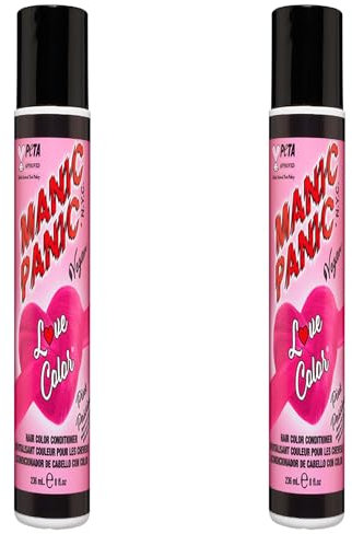 Manic Panic Love Color Passion Rose, libre de crueldad animal, vegano y luminoso, 2 x 236 ml