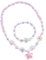 EIHI 2 Stück Kinder Schmuck Set Schmetterling Perlen Halskette und Armband Schmuck für Mädchen Kinder Mädchen Halskette Armband Set für Geschenke Geburtstag Spielzeug (Entzückender Schön Stil)