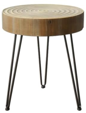 echojingwei Couchtisch Kreativer Wabi-Sabi B&B Log Runder Couchtisch for Kleine Wohnung Wohnzimmer Nordic Retro Jahresring Beistelltisch(S)