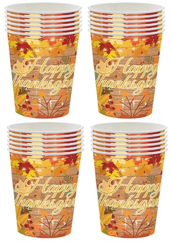 Juego de vajilla para fiesta de otoño,Juegos de vajilla para otoño de Acción de Gracias,20 piezas suministros para fiesta de Acción de Gracias | Vajilla no reutilizable del del partido del otoño de la