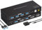 VPFET 4K120Hz KVM Switch DisplayPort 8K60HZ DP 1.4 Switches für 2 PC 1 Monitore mit 4 Port USB 3.0 Inklusive Desktop Steuerung und 2 USB 3.0 Kabel