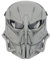 Taktische Airsoft Maske, Grau Lens Full Face Skull Paintball Schutzmaske für Cs Wargame Halloween Cosplay Kostüm Party (Grey)