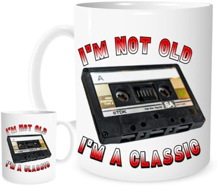 I'm Not Old I'm a Classic – Retro Cassette Tape Mug Funny Vintage Gift for Men, Women, Music Lovers & 80s 90s Kids