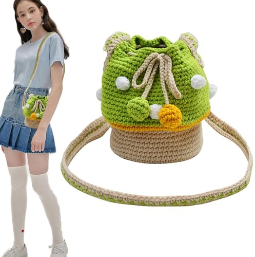 Pilztasche für Frauen, gestrickte Pilz-Handtaschen | Beuteltasche mit