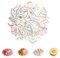 Bliceon 200 Pack Colorful Stretch Food Covers, Elastic Plastic Bowl Lids for Food Storage, Kitchen Supplies for Fruits, Vegetables, Meat & More, Versatile Universal Bowl Covers