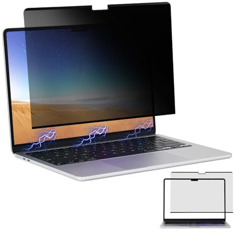 BlueSwan Magnetic Privacy Screen Filter compatible for M1 MacBook Air 13.3 (2018-2021) and M1/M2 MacBook Pro 13(2017-2022), Ultra-thin Removable Screen Protector + Privacy Camera Cover