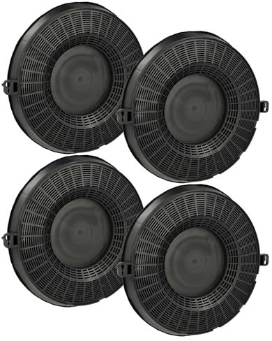 vhbw 4x Aktivkohlefilter kompatibel mit Whirlpool AKR508WH | AKR645IX, AKR646IX, AKR507NB, AKR507WH, AKR508IX, AKR508NB Dunstabzugshaube