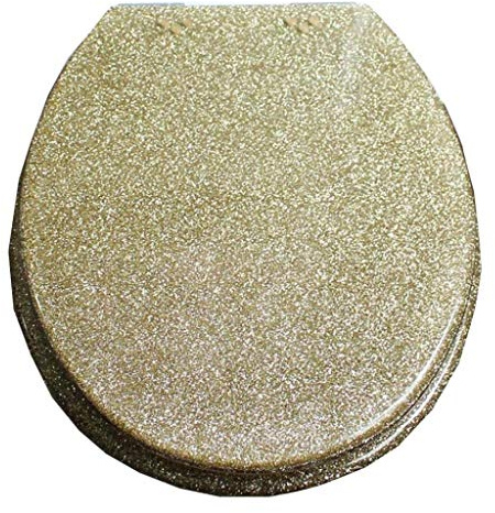 Toilet Seat Golden Toilet Lid with Slow Down Urea-Formaldehyde Resin Ultra Resistant Top Fixed U/V/O Shape