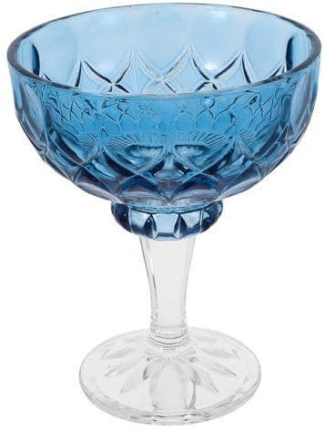 Alipis 220ml Vintage Glass Bowl Footed Dessert Cup Lids Sundae Bowl for Ice Cream Yogurt Trifle Salads