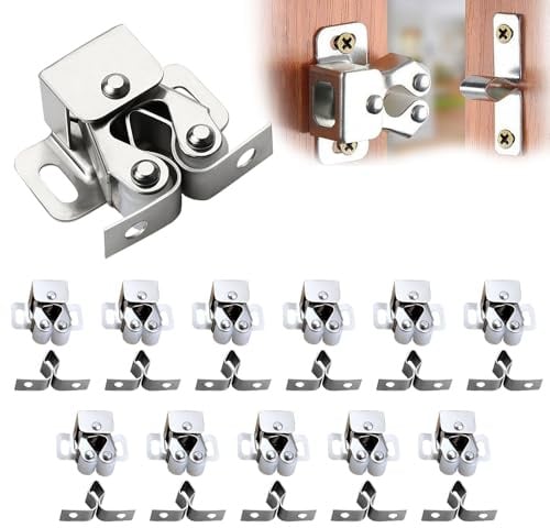 12-Paar TüRschnapper Schrank φ3.5mm 32x28x14mm, Schubladen Kindersicherung Schnappverschluss SchranktüRen KugelschnäPper MöBelbeschläGe Kippsicherung MöBel Ball Roller Tür