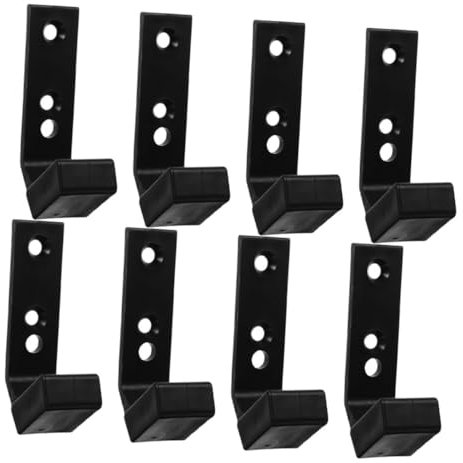 Abaodam 8 Stück Haken Für Langhantelständer Workout-Organizer Für Das Heim-fitnessstudio Vertikale Langhantelablage Power-Rack-anbaugeräte Kleines Hantelregal Hantel Lagerregal Black STK