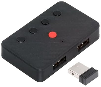 xiwai USB Wired Mouse and Keyboard Convert to Wireless 2.4G Bluetooth(BT) Converter with Receiver USB Switch Selector Type-C Power for Tablet Phone Laptop