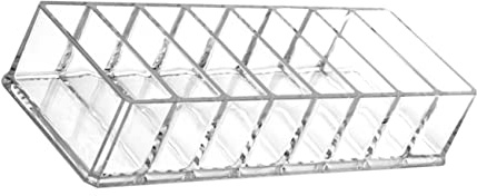 VALICLUD Make-up-behälter Aus Transparente Kosmetik-aufbewahrungsbox Lidschatten-organizer Mit Gitterdesign Platzsparender Ständer Für Puder Und Pinsel