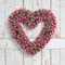 U.saf Artificial Rose Heart Shaped for Front Door Floral Decoration with Wreath of White & Pink Rose, Perfect for Weddings, Anniversaries, and Year-Round Home Décor -42x42cm. (Pink)