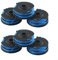 Violiica Lot de 6 bobines de fil compatibles pour débroussailleuse Wolf GT840 GT850 GT-F10 à partir de 2013 0,6 mm de long - 2 x 5 m de long