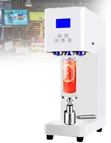 Automatisches DosenverschließGeräT, Elektrisches BecherverschließGeräT Mit ZäHler Und Led-Anzeige, Verschließ- Und VerschließMaschine FüR 52 Mm Durchmesser Und Blechdosen,White
