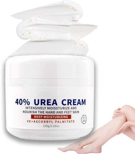 Urea-Creme 40 Prozent, Schrundensalbe Füße & Hornhautentferner Creme Gegen Hornhaut & Rissige Füße, Fusspflege Cream für Sehr Trockene Füße, Urea 40% für Rissige Haut, Ellenbogen & Knie&Hände