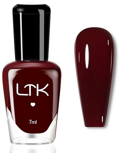 Burgund Nagellack - Schnell trocknend & Langanhaltend Rot Quick Dry High Gloss Nail Polish, ungiftiger Nagellack auf Wasserbasis, kein UV-Lampe für DIY Nail Art Nagelkunst Maniküre zu Haus (Burgundy)