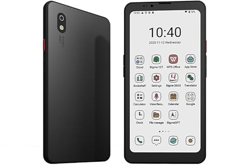 Bigme Hibreak Pro Color 6,13-Zoll-E-Paper-Bildschirm-Telefon, E-Book-Reader| 300ppi HD Eye-Care Display | Open Android 14 | 8GB RAM + 256GB Speicher | 5G All-Network + Dual SIM (Schwarz)