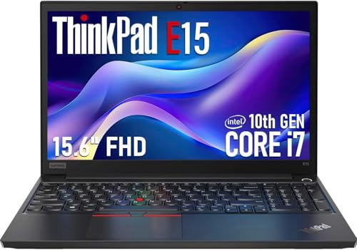 Lenovo Thinkpad E15 - Ordenador portátil profesional, pantalla FHD de 15,6 (1920 x 1080), Intel Core i7-10510U 1.8GHz, RAM 16 GB, SSD 512 GB, teclado QWERTY, Windows 11 Pro (reacondicionado)