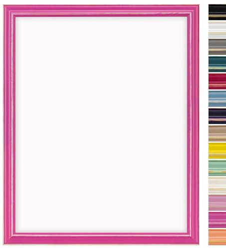 DÖRR Bilderrahmen Boho 30x40 Pink, Holz, für Fotos, Poster, Urkunden | Bildformat 30x40 cm, bruchsicheres Acrylglas, Vintage, Hoch- & Querformat, Shabby Chic, Holzrahmen, Landhaus, Wechselrahmen