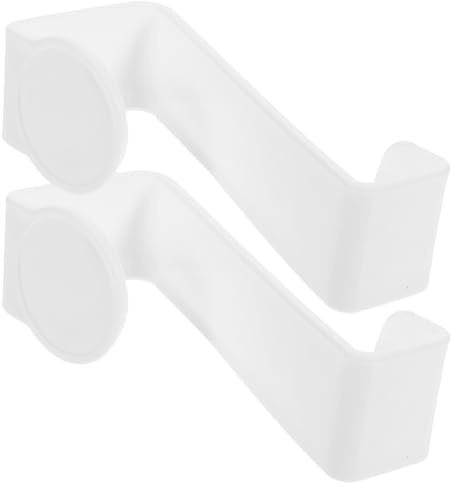 HOMOCONO Z-Shaped Potty Hooks 2Pcs Plastic Multi-Functional Hooks for Bathroom and Kitchen Organizing White Home Use