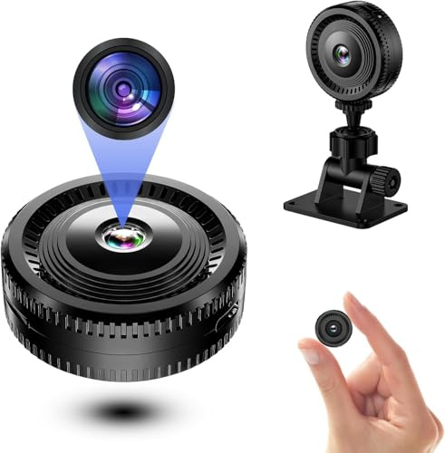 FJXMZQ 4K Mini Caméra Espion sans Fil pour Intérieur/Extérieur, Vision Nocturne et Détection de Mouvement, Enregistrement à Distance