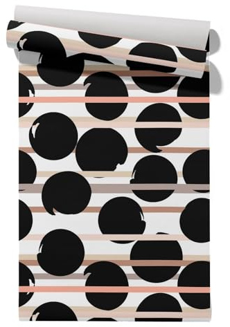 Isdreem PVC Wallpaper Geometric Non Slip Kitchen