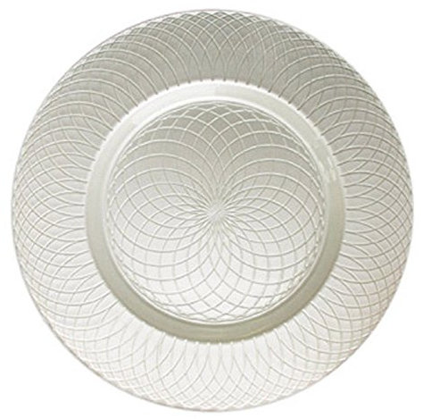 ChargeIt! By Jay Spiral Charger Plate, Pearl