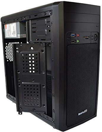 Maxin power Boitier Tour Micro ATX Aero BM1084 + Alimentation 480W (Noir)