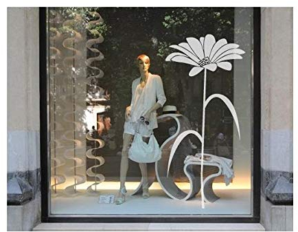 Apalis Fensterfolie Glasdekor Fenstertattoo Blume selbstklebend Frosted 66 x 30cm