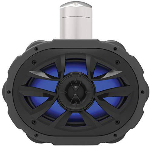 Boss Audio 4-Way Marine Wake Tower Speaker with RGB LED Lights in Black