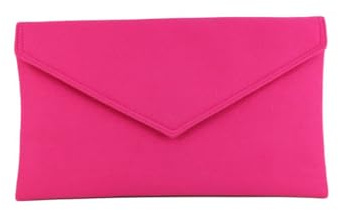 LONI Neat Umschlag Faux Wildleder Clutch Bag/Schultertasche in zucker rosa