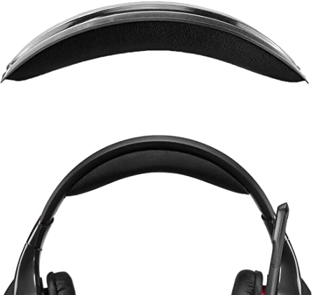 Geekria Protein Leather Headband Pad Compatible with Logitech G930, G430, F450 Headphones, Replacement Band Repair Part (Black)