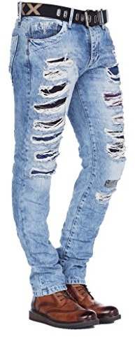 Cipo & Baxx Herren Jeans Hose, Blau, 33W / 32L