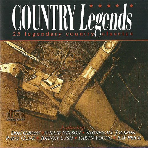 COUNTRY SONGS (CD Compilation, 25 Tracks, Various Artists) Merle Haggard - Mama Tried / Johnny Cash - Folsom Prison Blues / Willie Nelson - A Moment Isn't Very Long / Don Gibson - Blue Blue Day / Patsy Cline - A Stranger In My Arms etc..