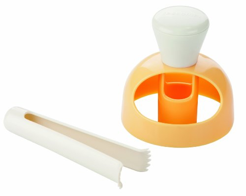 Tescoma UTENSILIO para Donuts C/PINZAS Delicia Forma Ciambelle con Pinza per intingere, Giallo e Bianco
