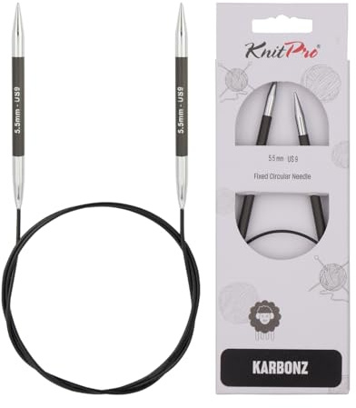 KnitPro Karbonz Fixed Circular Needles 24 (60cm) | 5.50 mm