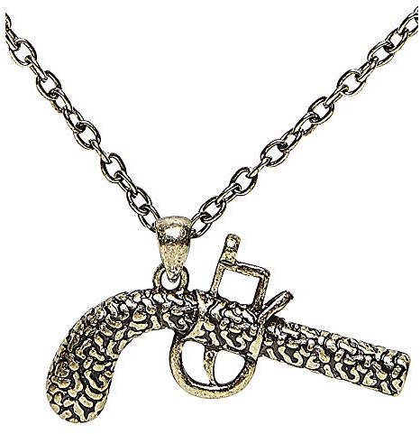 W WIDMANN MILANO Party Fashion 46746 - Halskette mit Piratenpistole, Schmuck, Halsband, Pirat, Karneval, Mottoparty
