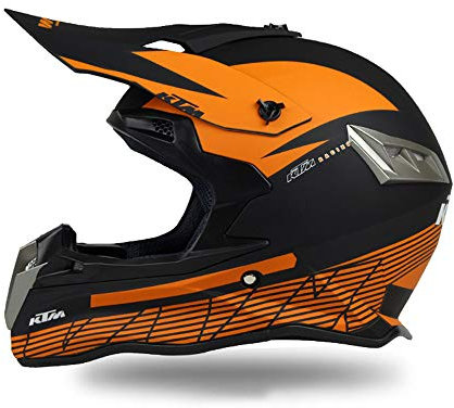 Woljay Off Road Helm Motocross-Helm Motorradhelm Motocrosshelme Fahrrad ATV (L, Black + Orange)